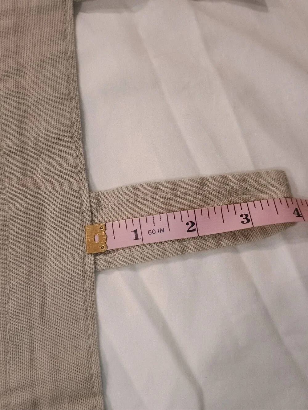 6 Panels Or 3 Pair 100% Cotton Tab Top Curtains 39W x 80L Khaki Beige Excellent